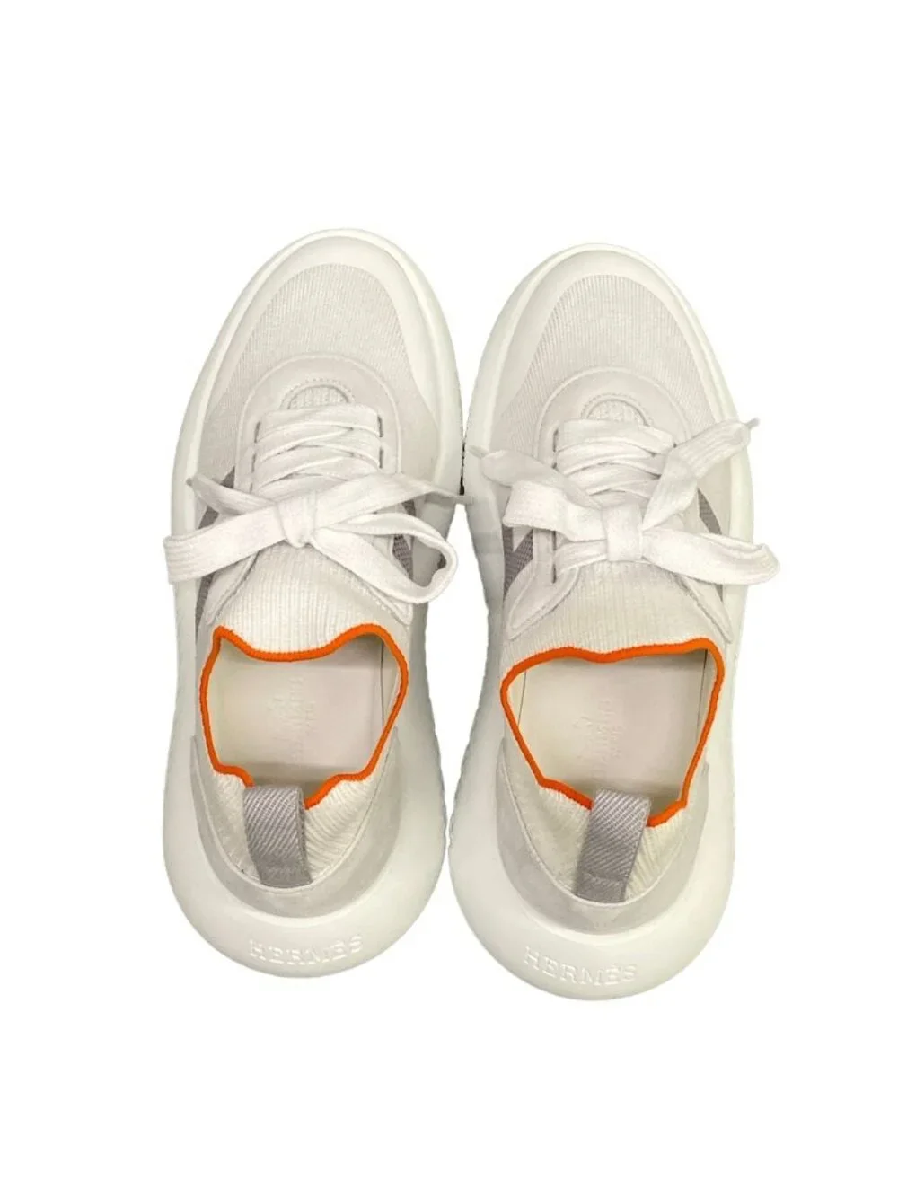 Hermes Sneakers Crew White Light Gray Multi